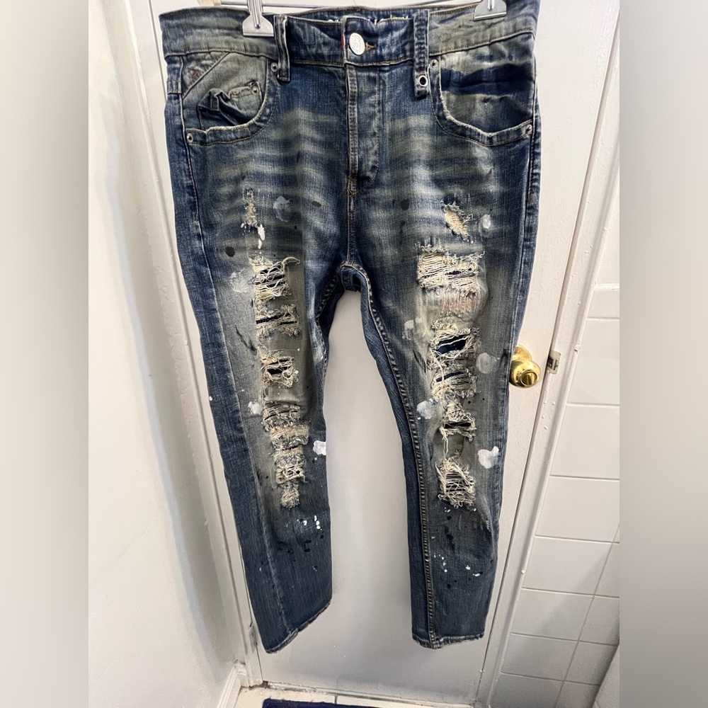 Blue jeans  ripped